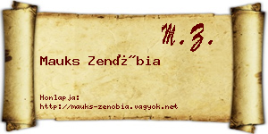 Mauks Zenóbia névjegykártya
